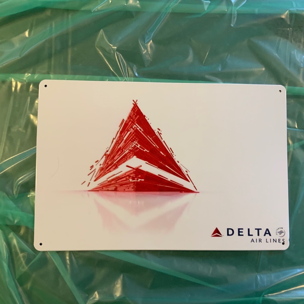New Delta Airlines Logo Airport Wall Decor Metal Sign 12” X 8”